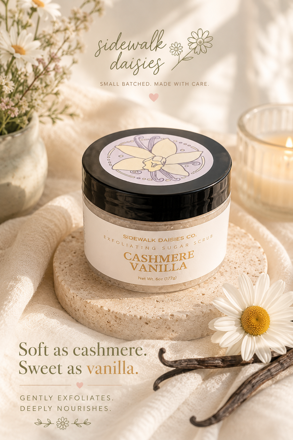 Exfoliating Sugar Scrub - Cashmere Vanilla Scented